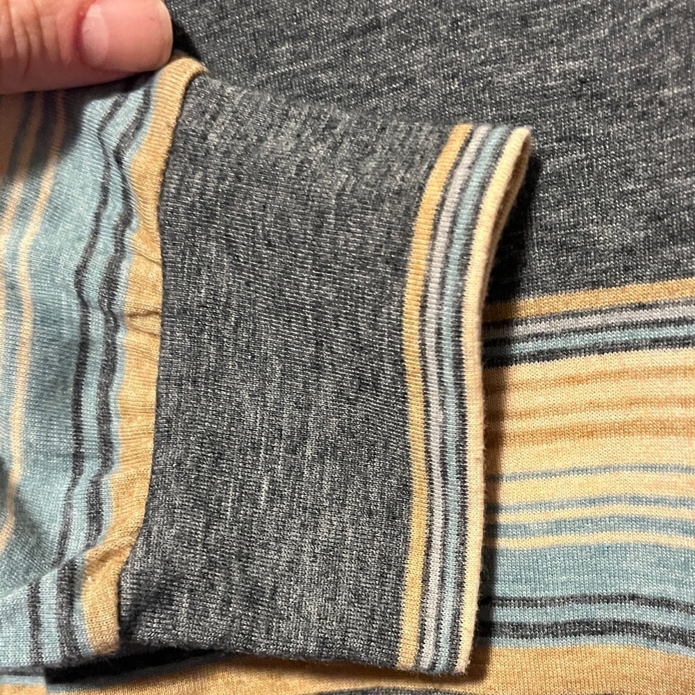 Salty Crew Blue and Tan Striped Hoodie - Picture 6 of 9